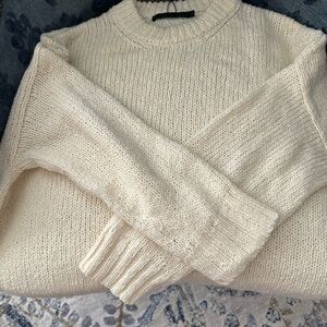 Jenni Kayne Cream Crew Neck Sweater